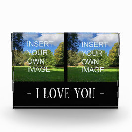 Personalizado Dos Foto Te Amo Tipografía