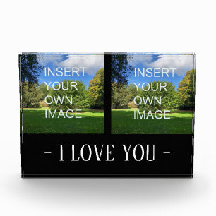 Personalizado Dos Foto Te Amo Tipografía