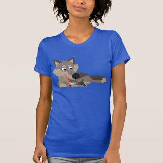 Personalizado dulce papá Wolf y camiseta de mujere