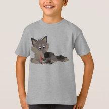 Personalizado dulce papá Wolf y camiseta para niño