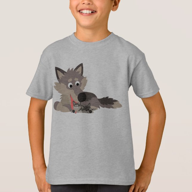 Personalizado dulce papá Wolf y camiseta para niño (Anverso)