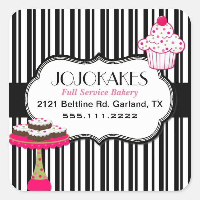 Personalizado dulce Pegatina de panadería (Anverso)