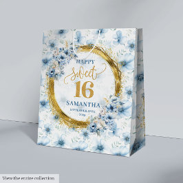 Personalizado Dusty Blue Sweet 16 Bolsa Fiesta Pur