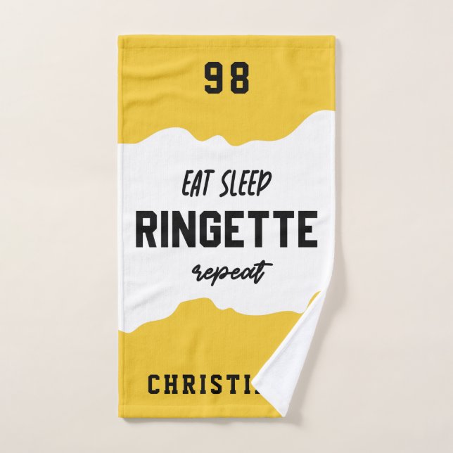 Personalizado Eat Sleep Ringette Repeat Ringette P (Toalla de mano)