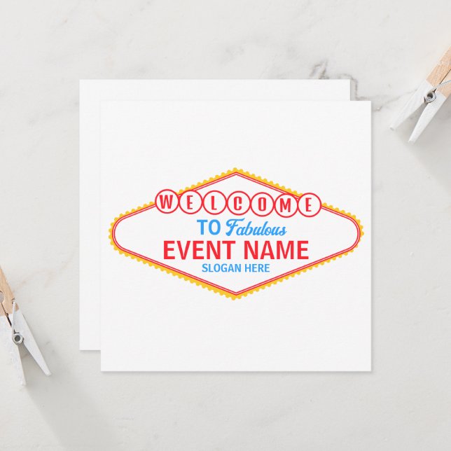 Personalizado editable Bienvenido a la plantilla d (Anverso/Reverso In Situ)