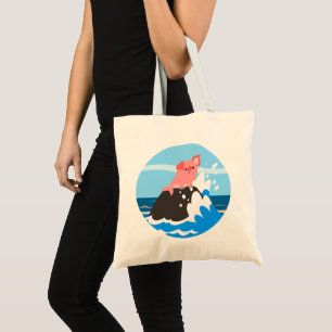 Personalizado educada Merpig en una bolsa de rock