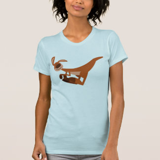 Personalizado educada saltando camiseta de canguro