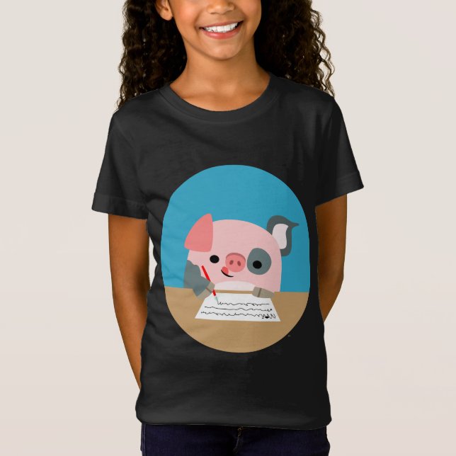 Personalizado educado escribe camiseta para niños  (Anverso)