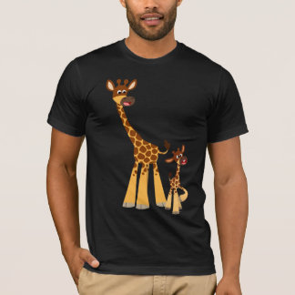 Personalizado educado padre Giraffe y camiseta de