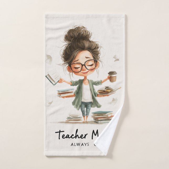 Personalizado educativa con "Modo docente siempre  (Toalla de mano)