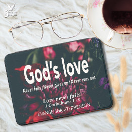 Personalizado EL AMOR DE DIOS NUNCA FALLA Floral O