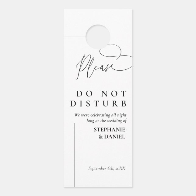 Personalizado el colgador de la puerta del boda (Anverso)