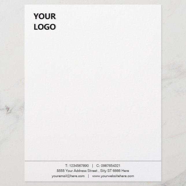 Personalizado el membrete comercial con el logotip (Anverso)
