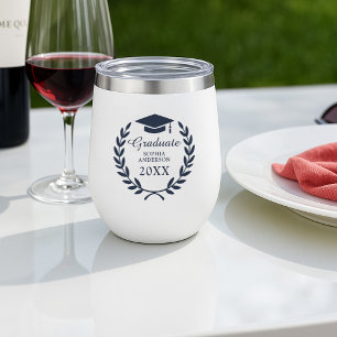 Personalizado el nombre del graduado y la corona d