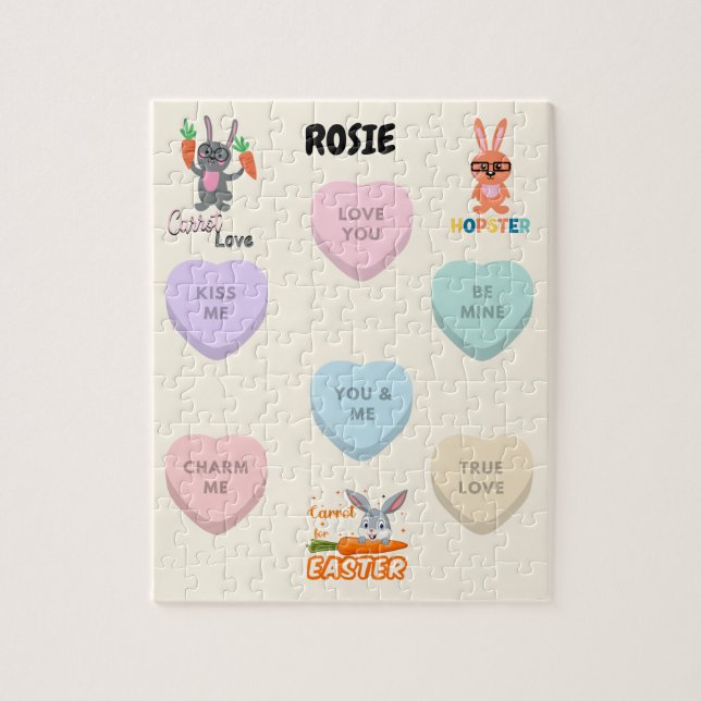 PERSONALIZADO EL PUZZLE "CANDY & RABBITS" (Vertical)