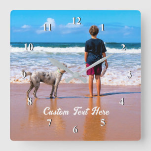 Personalizado el reloj de fotos con texto personal