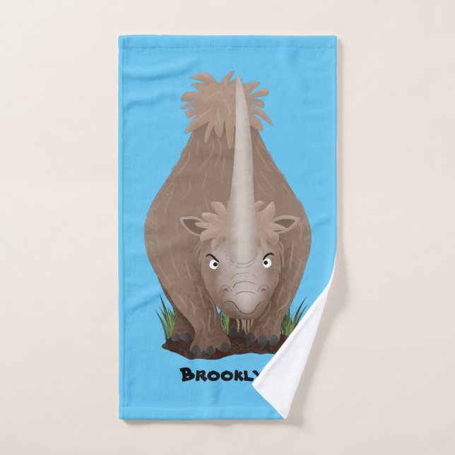 Personalizado elasmotherium rinoceronte (Toalla de mano)