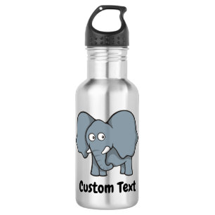 Personalizado elefante gris botella de agua de ace