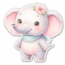 Personalizado elefante Pegatina Cortar Scrapbookin