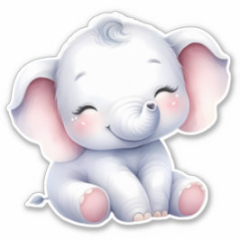 Personalizado elefante Pegatina Cortar Scrapbookin