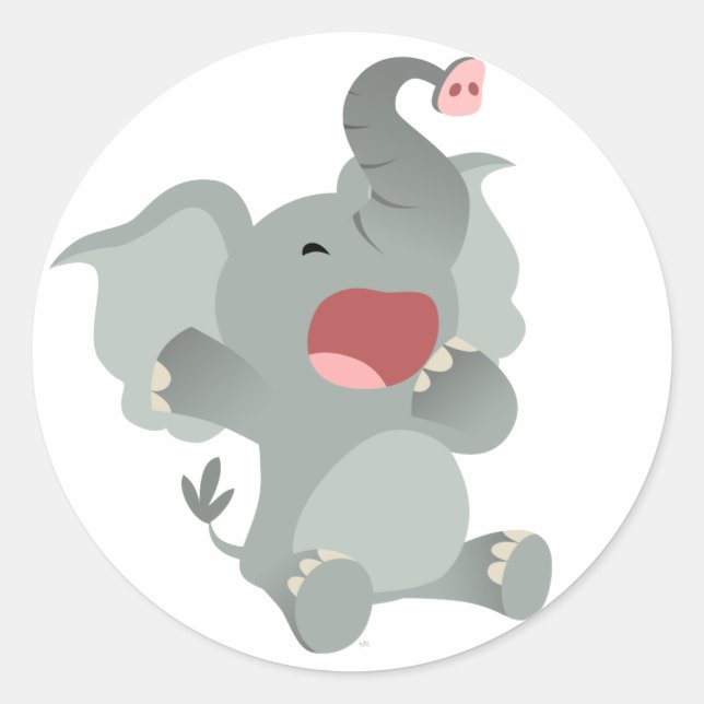 Personalizado elefante suave Pegatina (Anverso)