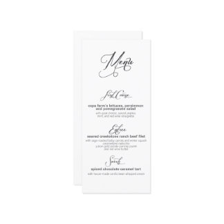 Personalizado Elegant MYO Menú de 3 platos Plantil