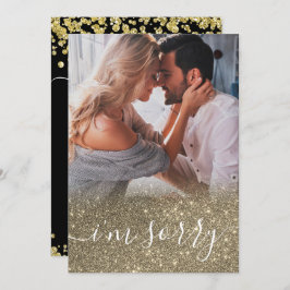 Personalizado Elegant Photo Lo siento, tarjeta de 