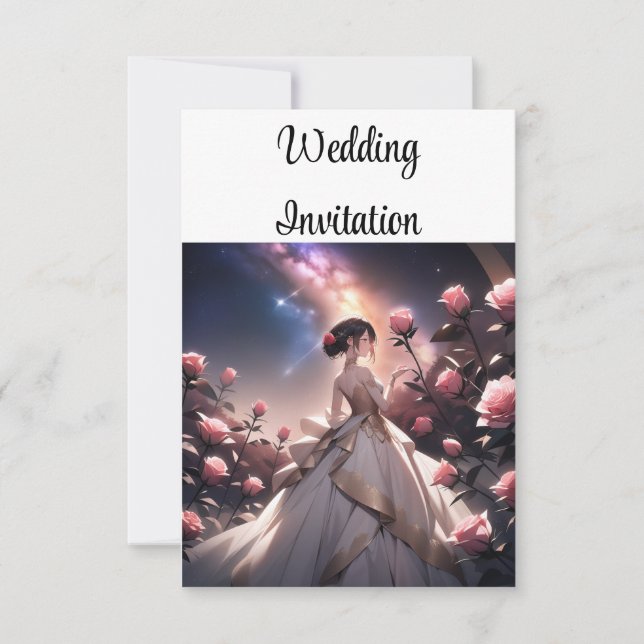 Personalizado elegante de la invitación a la boda  (Anverso)