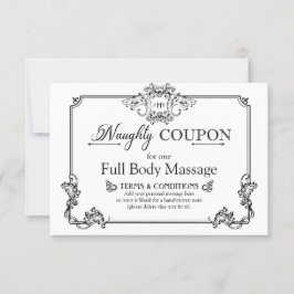 Personalizado elegante diversión "Naughty Coupon" 