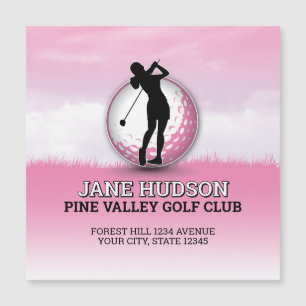 Personalizado Elegante Mujeres Golfer Monograma Di