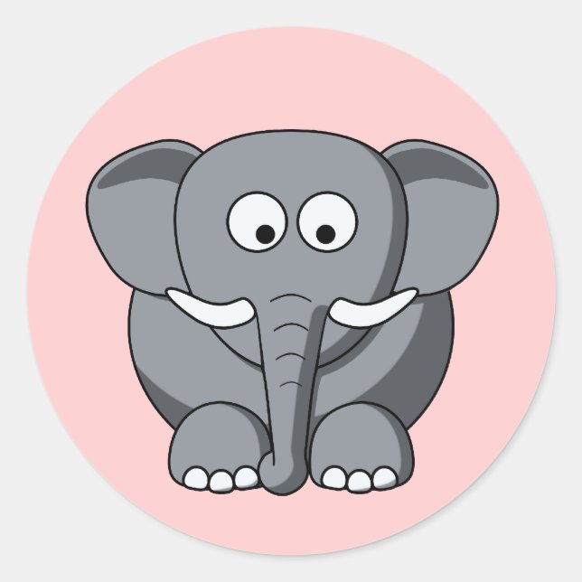 Personalizado Elephant Pegatina (Anverso)