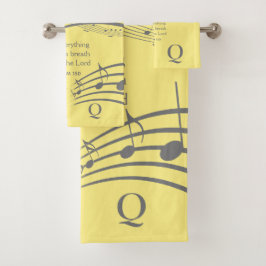 Personalizado ELOGIA A LORD Music Notes Yellow