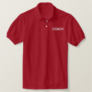 Personalizado Embroidered Coach texto Polo