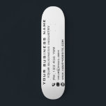 Personalizado Empresa de negocios Skateboard Promo<br><div class="desc">Empresa de negocios Promocional Personalizada - Texto Moderno - Nombre Profesional o Regalo de Personalizable Personal - Añadir su nombre de negocio - Empresa / Sector de negocios - Industria / Teléfono / Correo electrónico / Sitio Web - Información de contacto - Elegir / Añadir su fondo favorito y texto...</div>