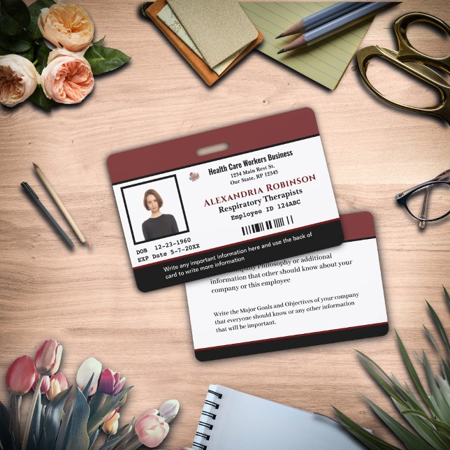 PERSONALIZADO Empresarial de Tarjeta de Identifica (ID Identification Card Employee Business Custom Badge is great for your employees to wear for ID. )