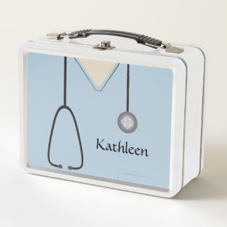 Personalizado Enfermera Médica Scrubs Azul claro