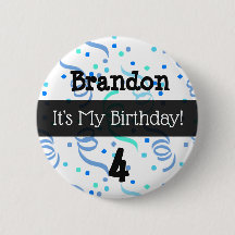 Personalizado es el botón de mi niño azul de cumpl