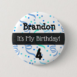 Personalizado es el botón de mi niño azul de cumpl