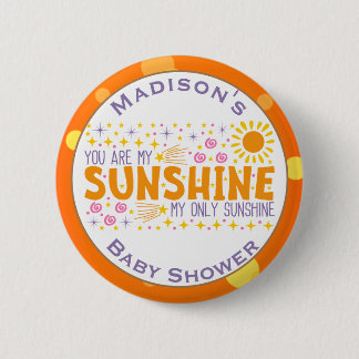 Personalizado, es mi botón Baby Shower Sunshine