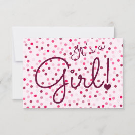 ¡Personalizado, es un Chica! Tarjeta de puntos ros