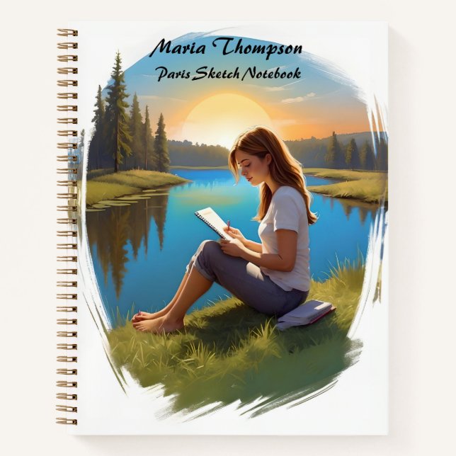 Personalizado Esbozo Diario de notas para portátil (Anverso)