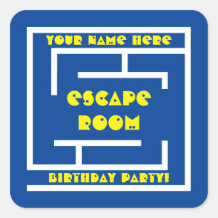 Personalizado Escape Room pegatinas de la fiesta d
