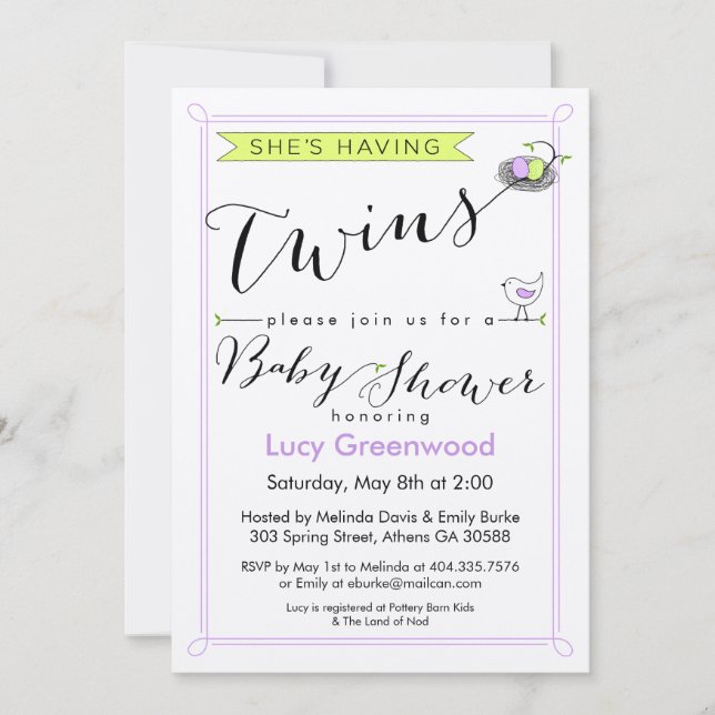 Personalizado está teniendo una invitación de Baby (Anverso)
