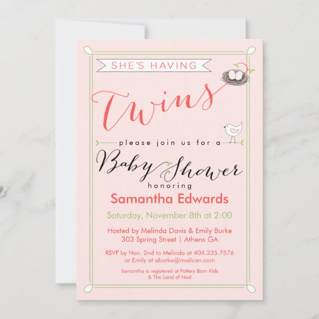 Personalizado está teniendo una invitación de Baby (Anverso)
