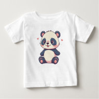Personalizado estilo kawaii bebé panda a camisetas