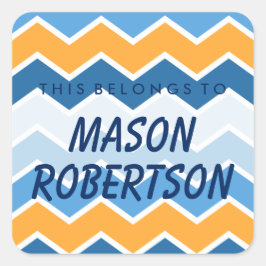 Personalizado Esto Pertenece A Square Pegatina