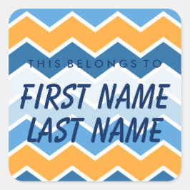 Personalizado Esto Pertenece A Square Pegatina