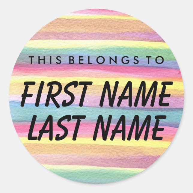 Personalizado Esto Pertenece Al Pegatina De Ronda (Anverso)