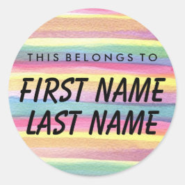 Personalizado Esto Pertenece Al Pegatina De Ronda