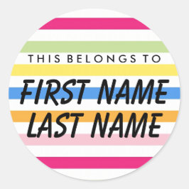 Personalizado Esto Pertenece Al Pegatina De Ronda